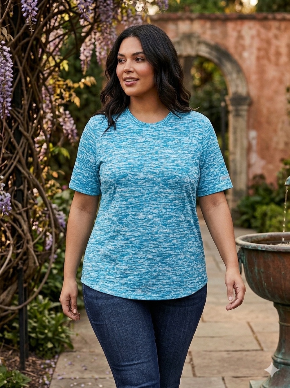 Take 50% OFF- BCG Women’s Running gear Space-Dye Short-Sleeve Tee, Size-XL
